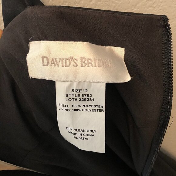 David's Bridal Dress, Size 12, Spaghetti Strap - Picture 4 of 8